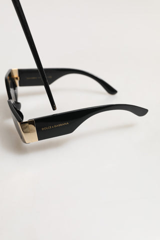 DG4396 Grau-verlaufende schwarze Sonnenbrille mit unregelmäßigem Rahmen