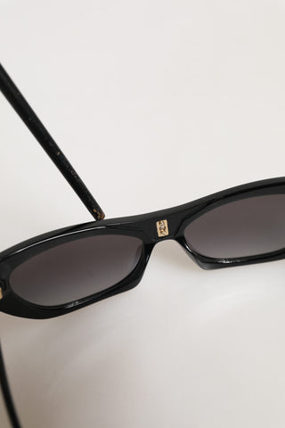 Schwarze Re-Edition DNA Cat-Eye Rahmen Sonnenbrille