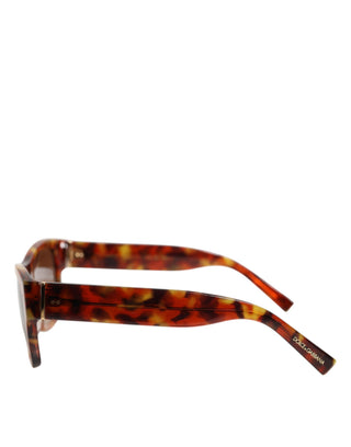 DG4338F Braune Havanna-Sonnenbrille mit runden Gläsern und Vollrand