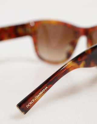 DG4338F Braune Havanna-Sonnenbrille mit runden Gläsern und Vollrand