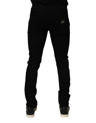 Schwarze Stretch-Jeans für Herren, schmal geschnitten