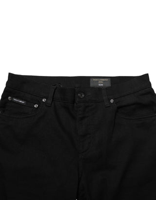 Schwarze Stretch-Jeans für Herren, schmal geschnitten