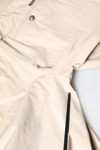 Beige Cargo-Herrenhose aus Baumwolle mit zulaufendem Bein