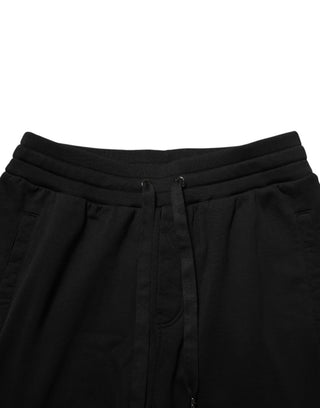 Schwarze DG Logo Baumwoll-Jogger-Sweatpants