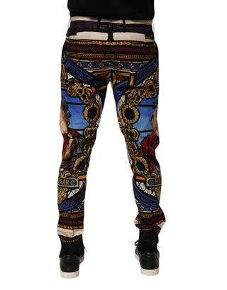Mehrfarbige Julias Caesar Print Tapered Hose