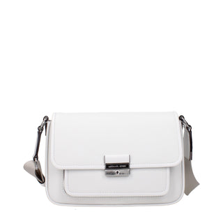 Bolso bandolera de cuero blanco  