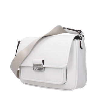 Bolso bandolera de cuero blanco  