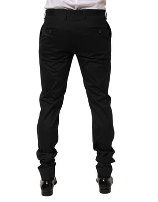 Schwarze elegante Herrenhose aus Baumwolle