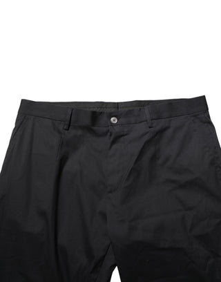 Schwarze elegante Herrenhose aus Baumwolle