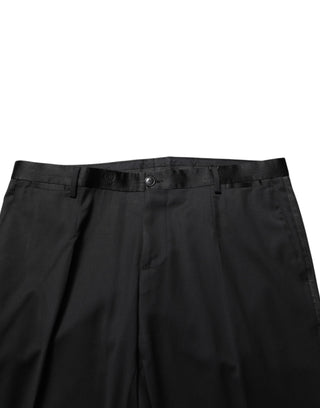Schwarze Anzugshose aus Wolle für Herren