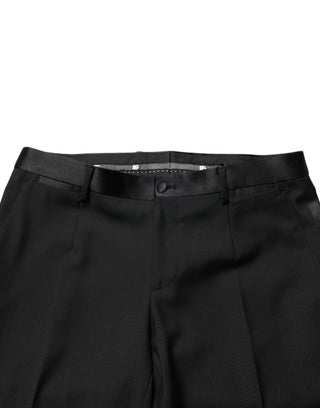 Schwarze Anzugshose aus Wolle für Herren