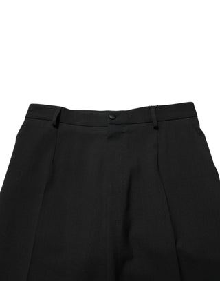 Schwarze Anzugshose aus Wolle für Herren