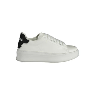 Weißer Damen-Sneaker aus Polyurethan