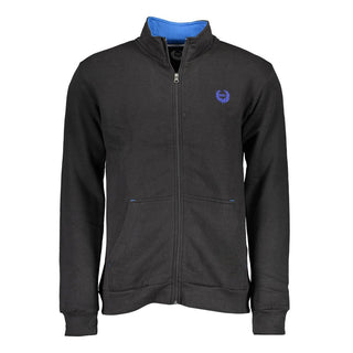 Black Polyester Men's Sweatshirt