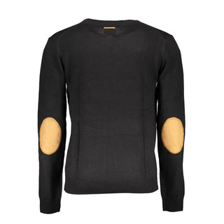 Schwarzer Baumwollpullover für Herren