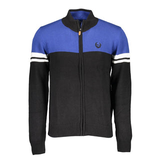 Black Cotton Men Cardigan
