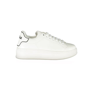 Weiße Polyurethan Damen Sneaker