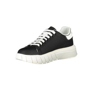 Black Polyurethane Men Sneaker