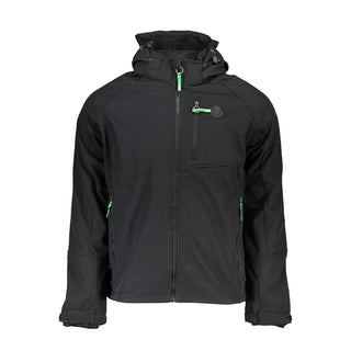 Herrenjacke aus schwarzem Polyester