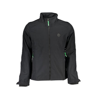 Chaqueta negra de poliéster para hombre