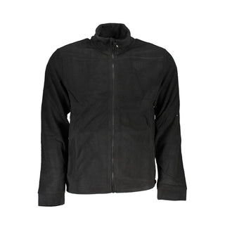 Sudadera negra de poliéster para hombre