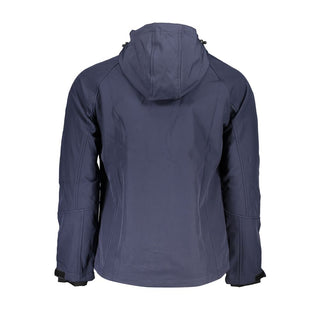 Blue Polyester Men's Jacket