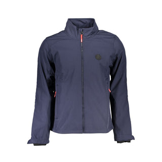 Blu Polyester Men's Jacket
