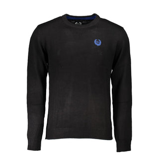 Schwarzer Baumwollpullover für Herren