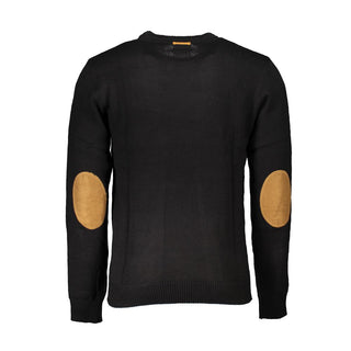 Schwarzer Baumwollpullover für Herren