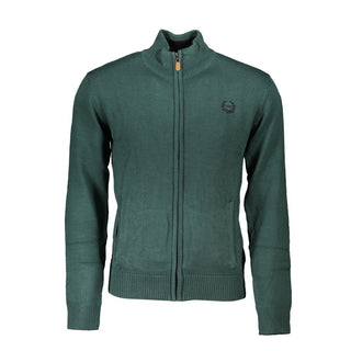 Cárdigan verde de algodón para hombre
