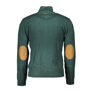 Cárdigan verde de algodón para hombre