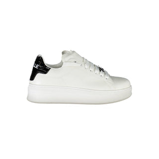 Weiße Polyurethan Damen Sneaker