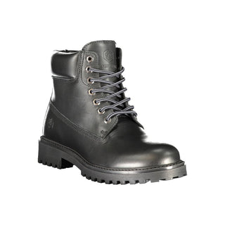 Schwarzer Herrenstiefel aus Leder