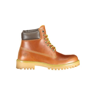 Marrone Leather Men Sneaker