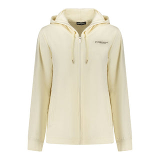 Bianco Cotton Women Sweatshirt