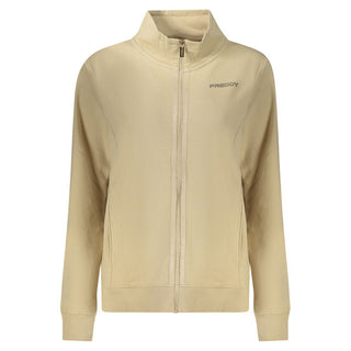 Beige Cotton Women Sweatshirt