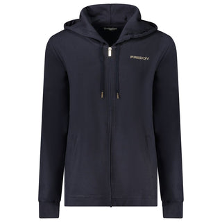 Blaues Baumwoll-Sweatshirt für Damen