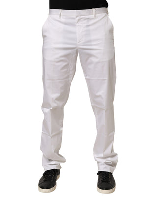 Weiße Baumwoll-Stretch-Hose für festliche Anlässe