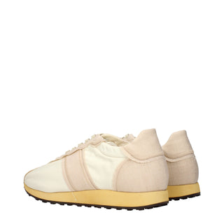 Beige Stoff-Sportschuhe