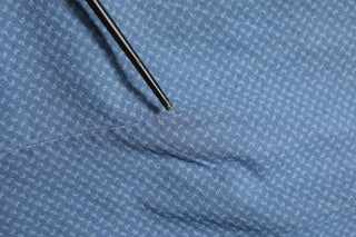 Blaues langärmliges Slim-Fit Freizeithemd aus Baumwolle mit Kragen