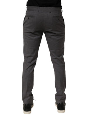 Gray Polyester Formal Dress Trouser Pants