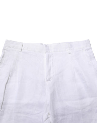 Weiße Leinen Hose für festliche Anlässe