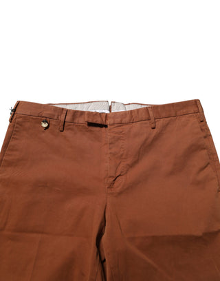 Herren Skinny Chino Hose mittlerer Bund braun