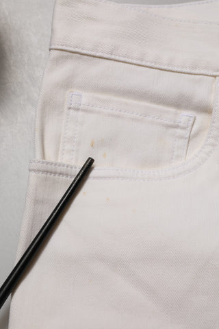 Weiße Skinny-Fit Mid-Waist Jeans für die Freizeit