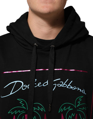 Schwarzes Kapuzen-Sweatshirt für Herren mit Aufdruck