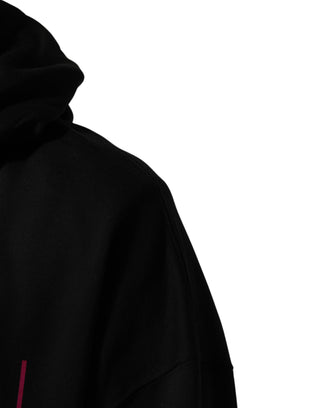 Schwarzes Kapuzen-Sweatshirt für Herren mit Aufdruck