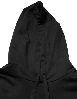 Schwarzes Kapuzen-Sweatshirt für Herren mit Aufdruck