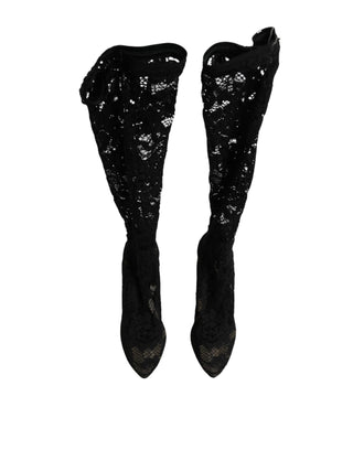 Schwarze Pumps Taormina Spitzensocken Stiefel Schuhe