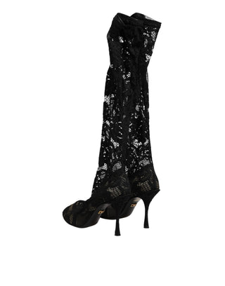 Schwarze Pumps Taormina Spitzensocken Stiefel Schuhe