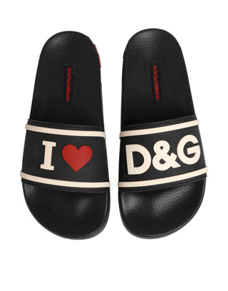 Schwarze Gummi-Badesandalen
